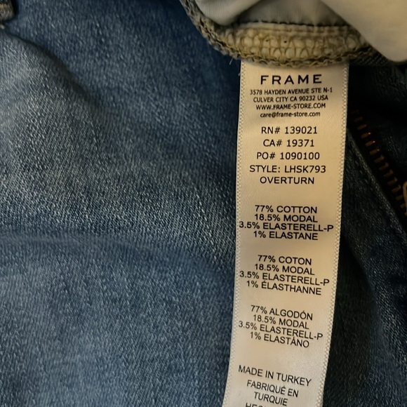 Frame Le High High-Rise Skinny Jeans in Overturn. Preowned size 31 - Picture 5 of 6
